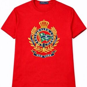 🔥 RARE Polo Ralph Lauren Vintage Red Crest Graphic Tee Size S
